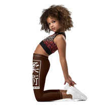 Kids' Girls Yoga Pants Workout Leggings Jiu-Jitsu 006 - Chocolate Exclusive Girls Jiu-Jitsu Kids Leggings