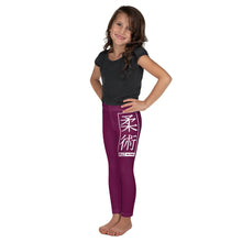 Kids' Girls Yoga Pants Workout Leggings Jiu-Jitsu 013 - Tyrian Purple Exclusive Girls Jiu-Jitsu Kids Leggings