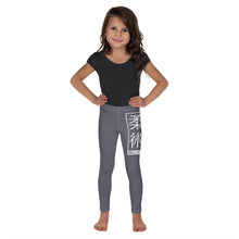 Kid's Girls Yoga Pants Workout Leggings Jiu-Jitsu 019 - Charcoal Exclusive Girls Jiu-Jitsu Kids Leggings