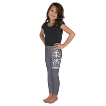 Kid's Girls Yoga Pants Workout Leggings Jiu-Jitsu 019 - Charcoal Exclusive Girls Jiu-Jitsu Kids Leggings
