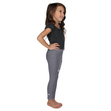 Kid's Girls Yoga Pants Workout Leggings Jiu-Jitsu 019 - Charcoal Exclusive Girls Jiu-Jitsu Kids Leggings