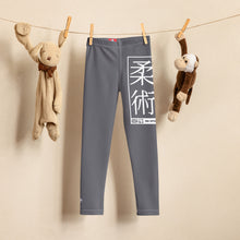 Kid's Girls Yoga Pants Workout Leggings Jiu-Jitsu 019 - Charcoal Exclusive Girls Jiu-Jitsu Kids Leggings