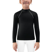 Little Trendsetter: Kid's Solid Color Rash Guards for Her - Noir Exclusive Girls Kids Long Sleeve Rash Guard Solid Color Swimwear