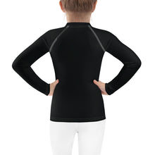 Little Trendsetter: Kid's Solid Color Rash Guards for Her - Noir Exclusive Girls Kids Long Sleeve Rash Guard Solid Color Swimwear