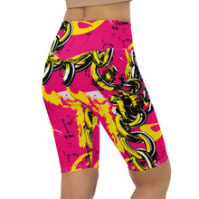 Luxury Ride: Women's Golden Chains 001 Biker Shorts Exclusive Leggings Running Shorts Tights Womens