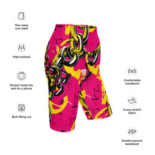 Luxury Ride: Women's Golden Chains 001 Biker Shorts Exclusive Leggings Running Shorts Tights Womens