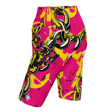 Luxury Ride: Women's Golden Chains 001 Biker Shorts Exclusive Leggings Running Shorts Tights Womens