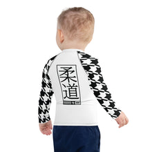 Master Your Moves: Houndstooth Long Sleeve BJJ Rash Guard for Boys Boys Exclusive Houndstooth Kids Long Sleeve Rash Guard
