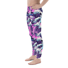 Men's Athletic Leggings - Purple Wave 003 Exclusive Great Wave Kanagawa Leggings Mens Pants trousers