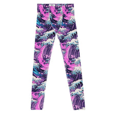 Men's Athletic Leggings - Purple Wave 003 Exclusive Great Wave Kanagawa Leggings Mens Pants trousers