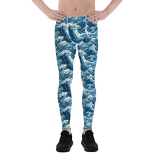 Men's Athletic Leggings - The Great Wave Off Kanagawa 001 Exclusive Great Wave Kanagawa Leggings Mens Pants trousers