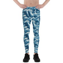 Men's Athletic Leggings - The Great Wave Off Kanagawa 001 Exclusive Great Wave Kanagawa Leggings Mens Pants trousers