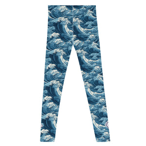 Men's Athletic Leggings - The Great Wave Off Kanagawa 001 Exclusive Great Wave Kanagawa Leggings Mens Pants trousers