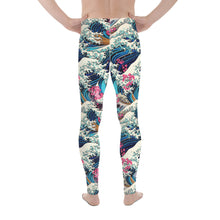 Men's Athletic Leggings - The Great Wave Sakura 002 Exclusive Great Wave Kanagawa Leggings Mens Pants trousers
