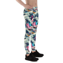 Men's Athletic Leggings - The Great Wave Sakura 002 Exclusive Great Wave Kanagawa Leggings Mens Pants trousers