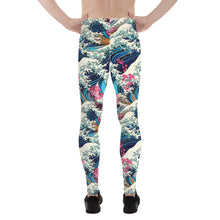 Men's Athletic Leggings - The Great Wave Sakura 002 Exclusive Great Wave Kanagawa Leggings Mens Pants trousers