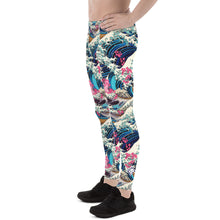 Men's Athletic Leggings - The Great Wave Sakura 002 Exclusive Great Wave Kanagawa Leggings Mens Pants trousers