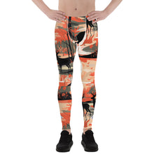 Men's Athletic Workout Leggings - Deer Forest Deer Forest Exclusive Leggings Mens Pants trousers