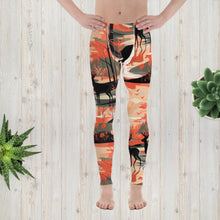 Men's Athletic Workout Leggings - Deer Forest Deer Forest Exclusive Leggings Mens Pants trousers