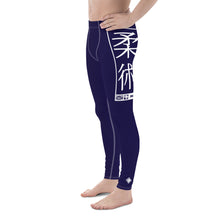 Men's Athletic Workout Leggings For Jiu Jitsu 002 - Midnight Blue Exclusive Jiu-Jitsu Leggings Mens trousers
