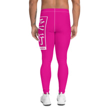 Men's Athletic Workout Leggings For Jiu Jitsu 003 - Hollywood Cerise Exclusive Jiu-Jitsu Leggings Mens trousers