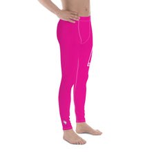 Men's Athletic Workout Leggings For Jiu Jitsu 003 - Hollywood Cerise Exclusive Jiu-Jitsu Leggings Mens trousers