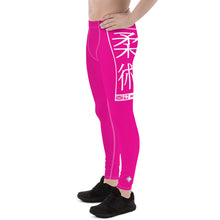 Men's Athletic Workout Leggings For Jiu Jitsu 003 - Hollywood Cerise Exclusive Jiu-Jitsu Leggings Mens trousers