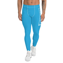 Men's Athletic Workout Leggings For Jiu Jitsu 005 - Cyan Exclusive Jiu-Jitsu Leggings Mens trousers