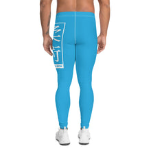 Men's Athletic Workout Leggings For Jiu Jitsu 005 - Cyan Exclusive Jiu-Jitsu Leggings Mens trousers