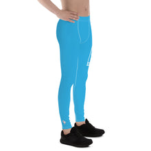 Men's Athletic Workout Leggings For Jiu Jitsu 005 - Cyan Exclusive Jiu-Jitsu Leggings Mens trousers