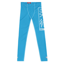 Men's Athletic Workout Leggings For Jiu Jitsu 005 - Cyan Exclusive Jiu-Jitsu Leggings Mens trousers