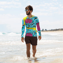 Men's BJJ Long Sleeve Rash Guards: Unique Roy Lichtenstein Dahlia Design for High-Intensity Training 002 BJJ Boxing Dahlia Exclusive Fitness Flower Grappling Jiu-Jitsu Long Sleeve Mens Muay Thai Pop Art Rash Guard Running Striking Swimwear Yoga