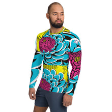 Men's BJJ Long Sleeve Rash Guards: Unique Roy Lichtenstein Dahlia Design for High-Intensity Training 002 BJJ Boxing Dahlia Exclusive Fitness Flower Grappling Jiu-Jitsu Long Sleeve Mens Muay Thai Pop Art Rash Guard Running Striking Swimwear Yoga