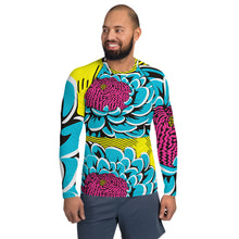 Men's BJJ Long Sleeve Rash Guards: Unique Roy Lichtenstein Dahlia Design for High-Intensity Training 002 BJJ Boxing Dahlia Exclusive Fitness Flower Grappling Jiu-Jitsu Long Sleeve Mens Muay Thai Pop Art Rash Guard Running Striking Swimwear Yoga