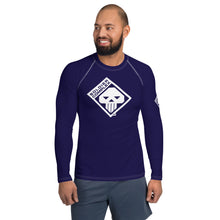 Men's Long Sleeve BJJ Rash Guard for Jiu Jitsu - Soldier Complex 002 Midnight Blue Exclusive Long Sleeve Mens Rash Guard Soldier Complex Solid Color