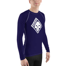 Men's Long Sleeve BJJ Rash Guard for Jiu Jitsu - Soldier Complex 002 Midnight Blue Exclusive Long Sleeve Mens Rash Guard Soldier Complex Solid Color