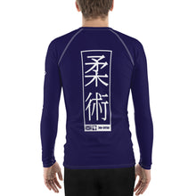 Mens Long Sleeve BJJ Rash Guard - Jiu-Jitsu 001 - Midnight Blue BJJ Exclusive Jiu-Jitsu Long Sleeve Mens Rash Guard