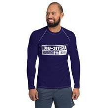 Mens Long Sleeve BJJ Rash Guard - Jiu-Jitsu 001 - Midnight Blue BJJ Exclusive Jiu-Jitsu Long Sleeve Mens Rash Guard