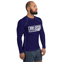 Mens Long Sleeve BJJ Rash Guard - Jiu-Jitsu 001 - Midnight Blue BJJ Exclusive Jiu-Jitsu Long Sleeve Mens Rash Guard