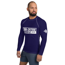 Mens Long Sleeve BJJ Rash Guard - Jiu-Jitsu 001 - Midnight Blue BJJ Exclusive Jiu-Jitsu Long Sleeve Mens Rash Guard