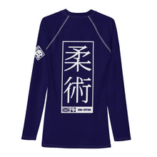 Mens Long Sleeve BJJ Rash Guard - Jiu-Jitsu 001 - Midnight Blue BJJ Exclusive Jiu-Jitsu Long Sleeve Mens Rash Guard