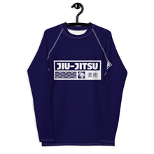 Mens Long Sleeve BJJ Rash Guard - Jiu-Jitsu 001 - Midnight Blue BJJ Exclusive Jiu-Jitsu Long Sleeve Mens Rash Guard