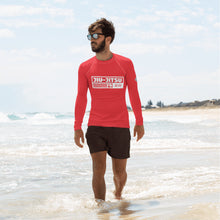 Mens Long Sleeve BJJ Rash Guard - Jiu-Jitsu 002 - Scarlet BJJ Exclusive Jiu-Jitsu Long Sleeve Mens Rash Guard