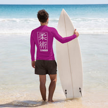 Mens Long Sleeve BJJ Rash Guard - Jiu-Jitsu 003 - Vivid Purple BJJ Exclusive Jiu-Jitsu Long Sleeve Mens Rash Guard