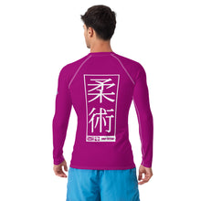 Mens Long Sleeve BJJ Rash Guard - Jiu-Jitsu 003 - Vivid Purple BJJ Exclusive Jiu-Jitsu Long Sleeve Mens Rash Guard