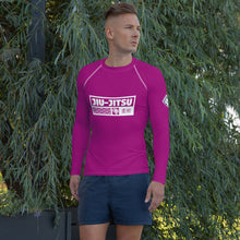Mens Long Sleeve BJJ Rash Guard - Jiu-Jitsu 003 - Vivid Purple BJJ Exclusive Jiu-Jitsu Long Sleeve Mens Rash Guard