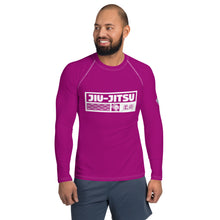 Mens Long Sleeve BJJ Rash Guard - Jiu-Jitsu 003 - Vivid Purple BJJ Exclusive Jiu-Jitsu Long Sleeve Mens Rash Guard