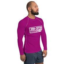 Mens Long Sleeve BJJ Rash Guard - Jiu-Jitsu 003 - Vivid Purple BJJ Exclusive Jiu-Jitsu Long Sleeve Mens Rash Guard