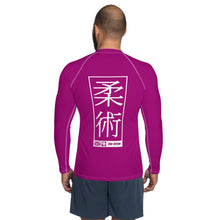 Mens Long Sleeve BJJ Rash Guard - Jiu-Jitsu 003 - Vivid Purple BJJ Exclusive Jiu-Jitsu Long Sleeve Mens Rash Guard