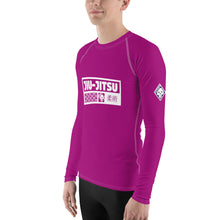 Mens Long Sleeve BJJ Rash Guard - Jiu-Jitsu 003 - Vivid Purple BJJ Exclusive Jiu-Jitsu Long Sleeve Mens Rash Guard
